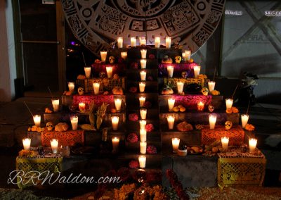 A public Dia de Muertos altar - ofrenda - at a Day of the Dead festival