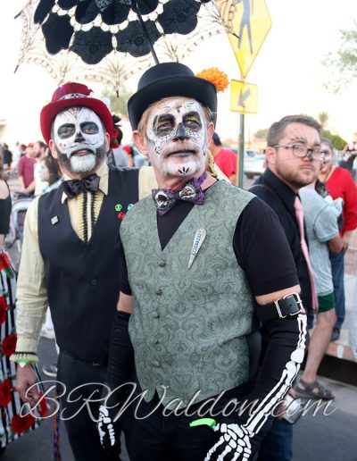 A pair of catrines in the Tucson All Souls procession